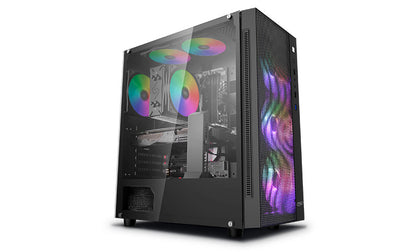 DeepCool MATREXX 55 MESH ADD-RGB 4F Mesh Panel Tempered Glass Case, 4 Preinstalled ARGB Fans DEEPCOOL