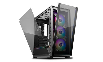DeepCool MATREXX 70 ADD-RGB 3F Full Sized Tempered Glass ARGB Case, 3 Preinstalled ARGB Fans DEEPCOOL