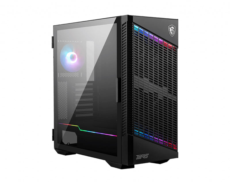 MSI MPG VELOX 100P AIRFLOW Mid-Tower Case, E-ATX / ATX / M-ATX / ITX, 7x Expansion Slots, 2x USB 3.2, 1x USB-C, 1x Audio, 1x Mic, 2x 2.5', 2x3.5' MSI