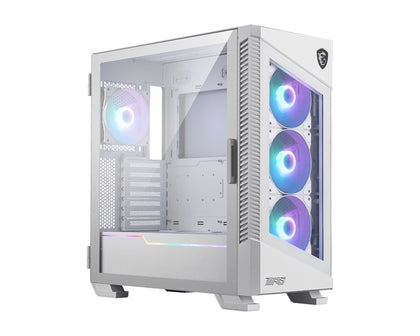 MSI MPG VELOX 100R Mid-Tower Case, Support  ATX / Micro-ATX / Mini-ITX,  2x 2.5', 2x 3.5', 7x Exp Slots, 2x USB 3.2, 1x USB-C, 1x Audio 1x Mic(WHITE)
