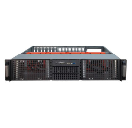 TGC Rack Mountable Server Chassis 2U 550mm, 8x 3.5' Fixed Bays, 1x 2.5' Fixed Bay, up to ATX Motherboard, 7x LP PCIe, 2U PSU Required TGC