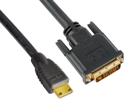 Astrotek Mini HDMI to DVI Cable 60cm - 19 pins Male to 24+1 pins Male 30AWG OD6.0mm Gold Plated Black PVC Jacket RoHS LS ~CBAT-MINIHDMIDVI-1.4 Astrotek