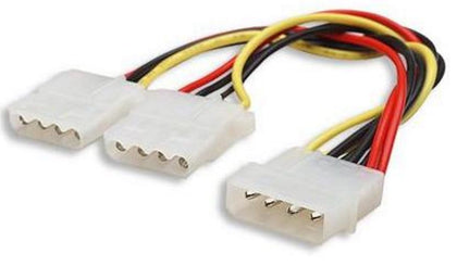 Astrotek Internal Power Molex Cable 20cm - 5.25' 4 pins Male to 2x 5.25' 4 pins Female 18AWG RoHS ~ CB8W-MOLEX-PWR Astrotek