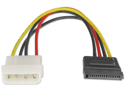 Astrotek SATA Power Cable 15cm 4 pins Male to 15 pins Female 18AWG RoHS LS Astrotek