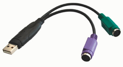 Astrotek USB 2.0 to PS2 Cable 15cm - for Mouse Keyboard Black Colour RoHS Astrotek
