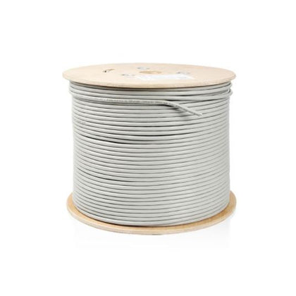 Astrotek CAT6 FTP Cable 305m Roll - Grey White Full 0.55mm Copper Solid Wire Ethernet LAN Network 23AWG 0.55cu Solid 2x4p PVC Jacket Astrotek