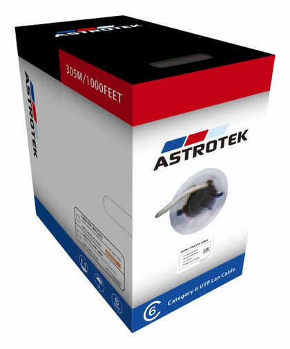 Astrotek CAT6 UTP Cable 305m Roll - Orange Full 0.55mm Copper Solid Wire Ethernet LAN Network 23AWG 0.55cu Solid 2x4p LSZH Jacket Astrotek