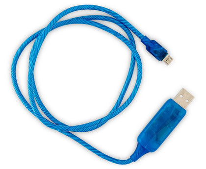 Astrotek 1m LED Light Up Visible Flowing Micro USB Charger Data Cable Blue Charging Cord for Samsung LG Android Mobile Phone Generic