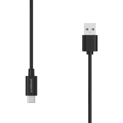 mbeat® Prime 1m USB-C To USB Type-A 2.0 Charge And Sync Cable - High Quality/480Mbps/Fast Charging for Macbook Pro Google Chrome Samsung Galaxy Huawei MBEAT