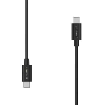 mbeat® Prime 1m USB-C to USB-C 2.0 Charge And Sync Cable High Quality/Fast Charge for Mobile Phone Device Samsung Galaxy Note 8 S8 9 Plus LG Huawei MBEAT