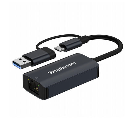 (LS) Simplecom NU315 USB-C and USB-A to Gigabit Ethernet Adapter (LS> NU314)