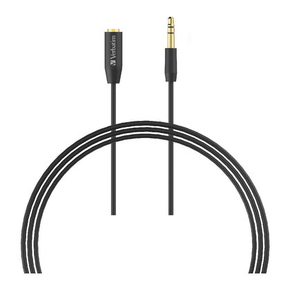 Verbatim 3.5mm Aux Audio Extension Cable 3m - Black Verbatim