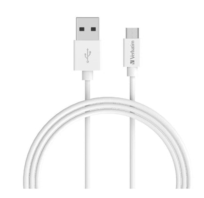 Verbatim Charge & Sync microUSB Cable 1m - White Verbatim