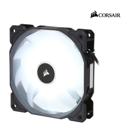 Corsair Air Flow 120mm Fan Low Noise Edition / White LED 3 PIN - Hydraulic Bearing, 1.43mm H2O. Superior cooling performance and LED illumination (LS) Corsair