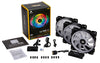 Corsair Light Loop Series, LL120 RGB, 120mm Dual Light Loop RGB LED PWM Fan, 3 Fan Pack with Lighting Node PRO Corsair