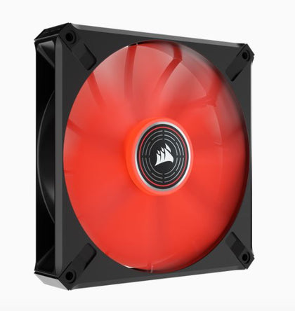 Corsair ML ELITE Series, ML140 LED ELITE, 140mm Magnetic Levitation Red LED Fan with AirGuide, Single Pack Corsair