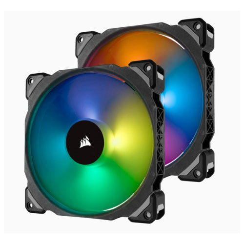 Corsair ML140 PRO RGB 2 Fan Pack with Lighting Node Pro, 140mm Premium Magnetic Levitation RGB LED PWM Fan (LS) Corsair