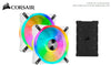 Corsair QL140 RGB White Dual Fan Kit with Lighting Node Core, ICUE, 140mm RGB LED PWM Fan 26dBA, 50.2 CFM, 2 Fan Pack Corsair