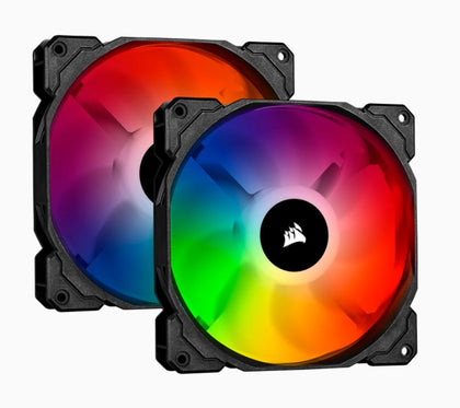 Corsair SP 140mm Fan RGB PRO Twin Pack with Lighting Node Core, ICUE Software. (LS) Corsair