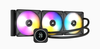 Corsair H170i Elite LCD, 420mm, LCD IPS Display, High Performance Pump, and RGB LED. Zero RPM, Commander Core, 1700 and TRX4, CPU Liquid Cooler Corsair