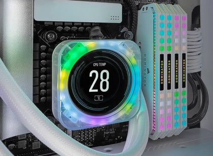 CORSAIR iCUE ELITE CPU Cooler LCD Display Upgrade Kit ICE -  transforms your CORSAIR ELITE CAPELLIX CPU cooler into a personalized dashboard Display Corsair