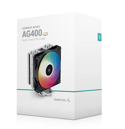 DeepCool AG400 LED CPU Cooler 4 Heat Pipes,120mm PWM Fan Intel LGA1700/1200/1151/1150/1155 AMD AM5/AM4 DEEPCOOL