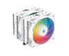 DeepCool AG620 ARGB WHITE Dual-Tower CPU Cooler, 2x 120mm Fan, 6 Copper Heat Pipes, Intel LGA2066/2011-v3/2011/1700/1200/1151/1150/1155 AMD AM5/AM4