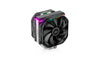DeepCool AS500 PLUS CPU Air Cooler Single Tower, 5 Heat Pipes High Fin Density, Slim Profile, Double TF140S PWM Fans Included, ARGB LED Controller Inc DEEPCOOL