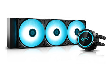 Deepcool Gammaxx L360 V2 RGB LED Liquid Cooler PWM Control, Super Silent Intel 165W LGA20XX/1366/1200/115X AMD 250W AM4 AM3+ AM3 AM2+ AM2 FM2+ FM2 FM1 DEEPCOOL