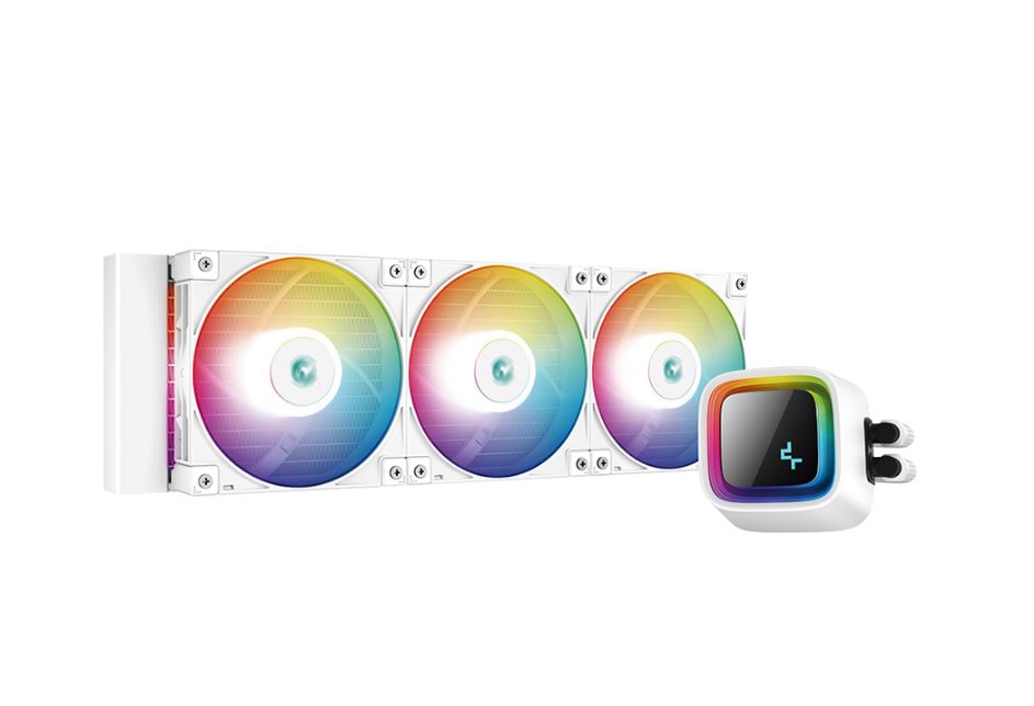 DeepCool LS720 White Premium Liquid CPU Cooler, 360mm Radiator, 3xFC120 A-RGB PWM Fans, Low Noise LGA2066/2011-v3/2011/1700/1200 AMD sTRX4/sTR4/AM5 DEEPCOOL