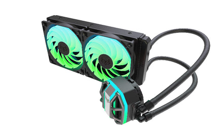 SAPPHIRE NITRO+ S240-A AIO CPU Cooler, Asetek 7th Gen Pump, Supports AMD AM4 Intel LGA 115X/1200/20XX LGA 1700 Sockets, ARGB Pump Cap/Fan/Pass-Through Sapphire
