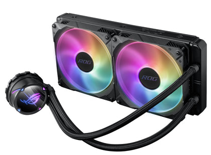 ASUS ROG STRIX LC II 280 ARGB All-in-one Liquid CPU Cooler Aura Sync, Intel®LGA 1150/1151/1155/1156/1200/2066 and AM4/AM5/TR4 Dual ROG 140mm Fan RGB ASUS