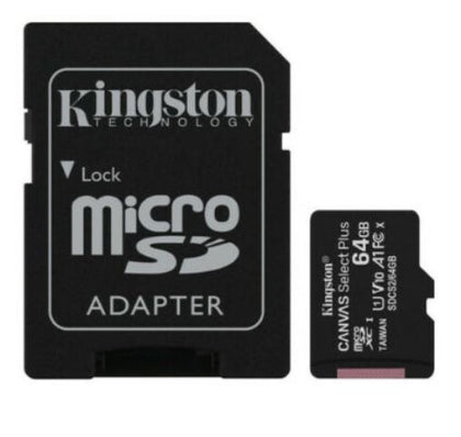 Kingston 64GB MicroSD SDHC SDXC Class10 UHS-I Memory Card 100MB/s Read 10MB/s Write with standard SD adaptor ~FMK-SDC10G2-64 SDC10G2/64GBFR Kingston