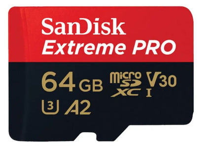 SanDisk Extreme Pro 64GB microSD SDHC SQXCG 170MB/s 90MB/s V30 U3 C10 UHS-1 4K UHD Shock temperature water & X-ray proof with SD Adaptor Sandisk