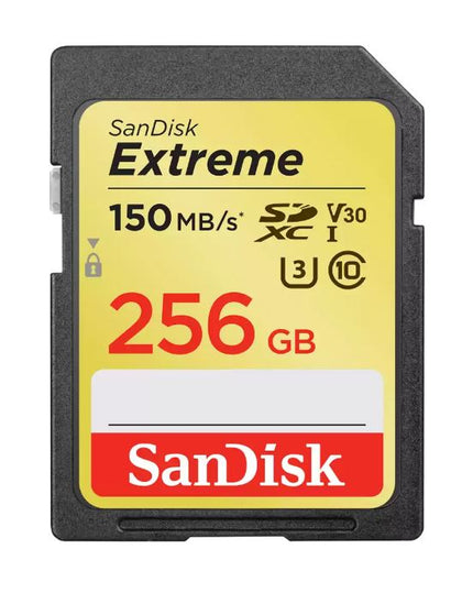 SanDisk 256GB Extreme SD UHS-I Memory Card 150MB/s Full HD & 4K UHD Class 30 Speed Shock Proof Temperature Proof Water Proof X-ray Proof Digital Camer Sandisk
