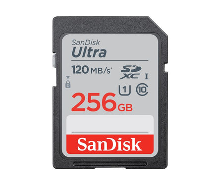 SanDisk Ultra 256GB SDHC SDXC UHS-I Memory Card 120MB/s FHD Class10 Speed Shock Proof Temperature Proof Water Proof X-ray Proof Digital Camera (LS) Sandisk