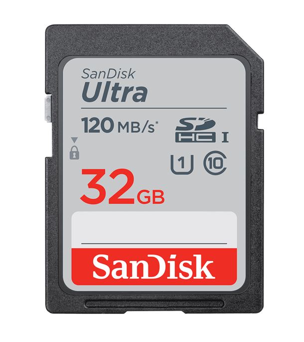 SanDisk Ultra 32GB SDHC SDXC UHS-I Memory Card 120MB/s Full HD Class 10 Speed Shock Proof Temperature Proof Water Proof X-ray Proof Digital Camera Sandisk