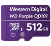 Western Digital WD Purple 512GB MicroSDXC Card 24/7 -25°C to 85°C Weather & Humidity Resistant for Surveillance IP Cameras mDVRs NVR Dash Cams Drones Western Digital