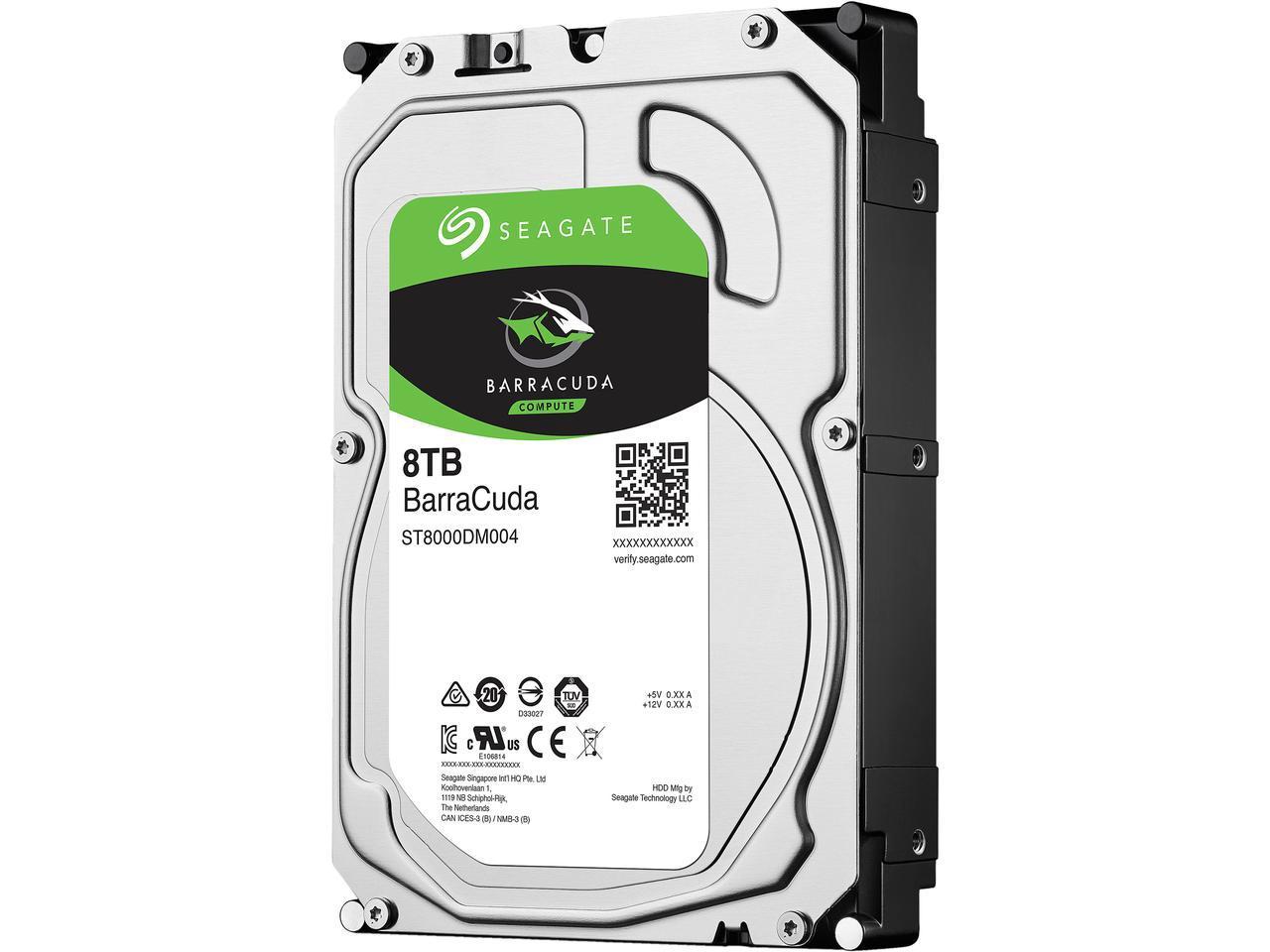 Seagate 8TB 3.5' Barracuda, 5400RPM SATA3 6Gb/s 256MB Cache HDD. 2 Years Warranty Seagate