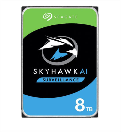 Seagate 8TB 3.5' SkyHawk Surveillance AI, SATA3 6Gb/s,16 AI streams,256MB Cache 24x7 HDD ST8000VE001,  3 Years Warranty Seagate