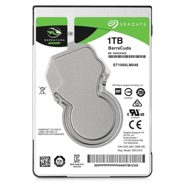 Seagate 1TB Barracuda 2.5' 7mm 5400 RPM 128MB Cache SATA 6.0Gb/s Laptop Internal Hard Drive ST1000LM048 Seagate