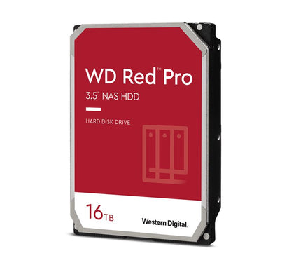 Western Digital WD Red Pro 16TB 3.5' NAS HDD SATA3 7200RPM 512MB Cache 24x7 300TBW ~24-bays NASware 3.0 CMR Tech 5yrs wty Western Digital