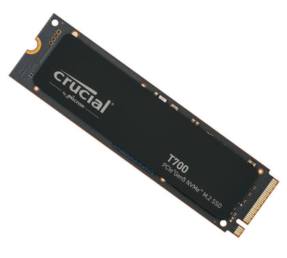 Crucial T700 4TB Gen5 NVMe SSD - 12400/11800MB/s R/W 2400TBW 1500K IOPs 1.5M hrs MTTF with DirectStorage for Intel 13th Gen & AMD Ryzen 7000