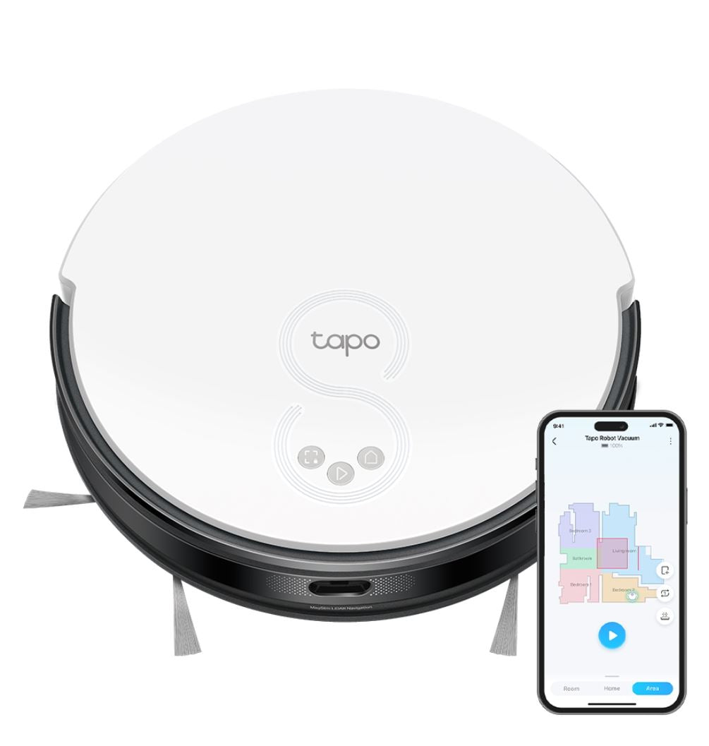 TP-Link Tapo RV20 Mop MagSlim™ LiDAR Navigation Robot Vacuum & Mop, 2700Pa Strong Suction, Quiet Cleaning, Auto-Charging, Ultra-Slim 7.8 cm Design