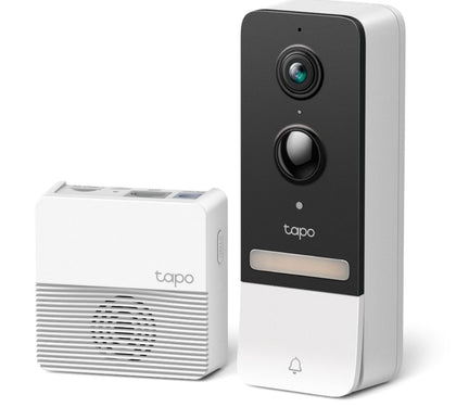 TP-Link Tapo D230S1 Smart Battery Video Doorbell, 2K 5MP Live View, Colour Night Vision, Water & Dust Resistant IP64