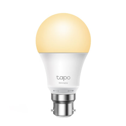 TP-Link Tapo L510B Smart Light Bulb Bayonet Fitting Dimmable, No Hub Required, Voice Control, Schedule & Timer 2700K 8.7W 2.4 GHz 802.11b/g/n TP-LINK