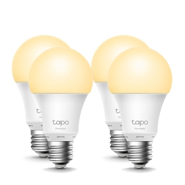 TP-Link Tapo L510E(4-Pack) Smart Wi-Fi Light Bulb, Edison Screw, Dimmable, No Hub Required, Voice Control, Schedule & Timer 2700K 8.7W 2.4 GHz 802.1 TP-LINK