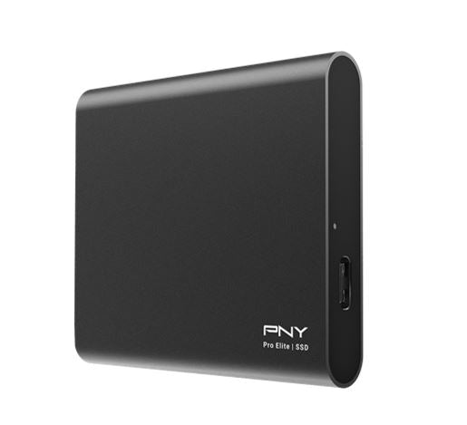 PNY Pro Elite 1TB External Portable SSD 890MB/s 900MB/s R/W USB 3.1 Gen 2 USB-C USB-A Sleek Compact for PC MAC PS4 PS5 Xbox One Android iPad Pro PNY