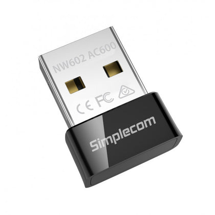 Simplecom NW602 AC600 Dual Band Nano USB WiFi Wireless Adapter Simplecom