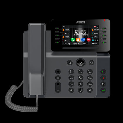 Fanvil V65 Prime Business Phone, 4.3' Adjustable Screen, built-in BT and Wi-Fi, 20 Lines, 45 DSS Keys, SBC Ready, 2 Year WTY Fanvil